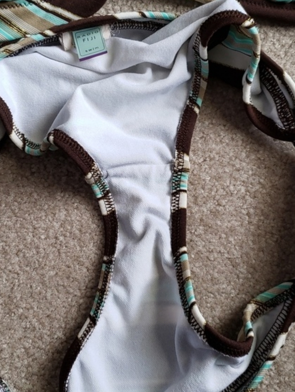 Radio Fiji Striped Triangle Bikini Set - Picture 4 of 4